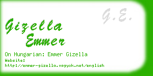 gizella emmer business card